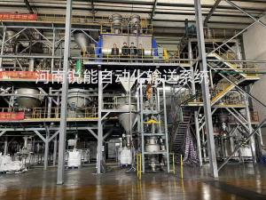 湖南某負極材料企業氣力輸送自動化生產線案例